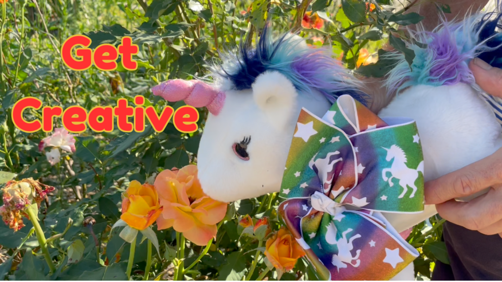 Unicorn boost creativity by smelling flowers